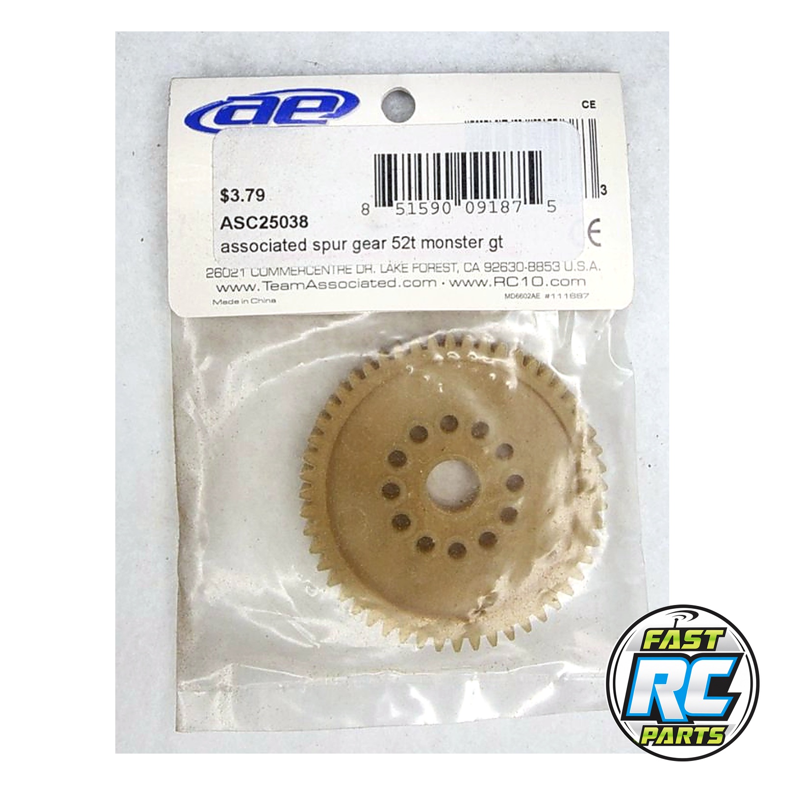 Spur Gear, Standard 52 Tooth - Associated