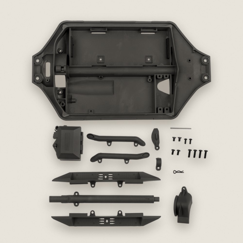 Chassis, Gray for Rival MT10 Factory Team - Associated