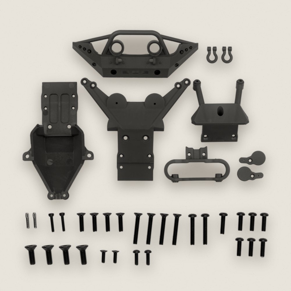 Skid Plates, Gray for Rival MT10 Factory Team - Associated