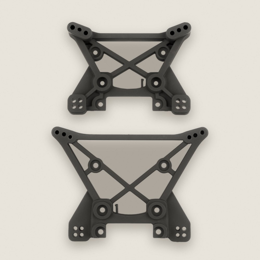 Shock Tower Set, Gray for Rival MT10 Factory Team - Associated