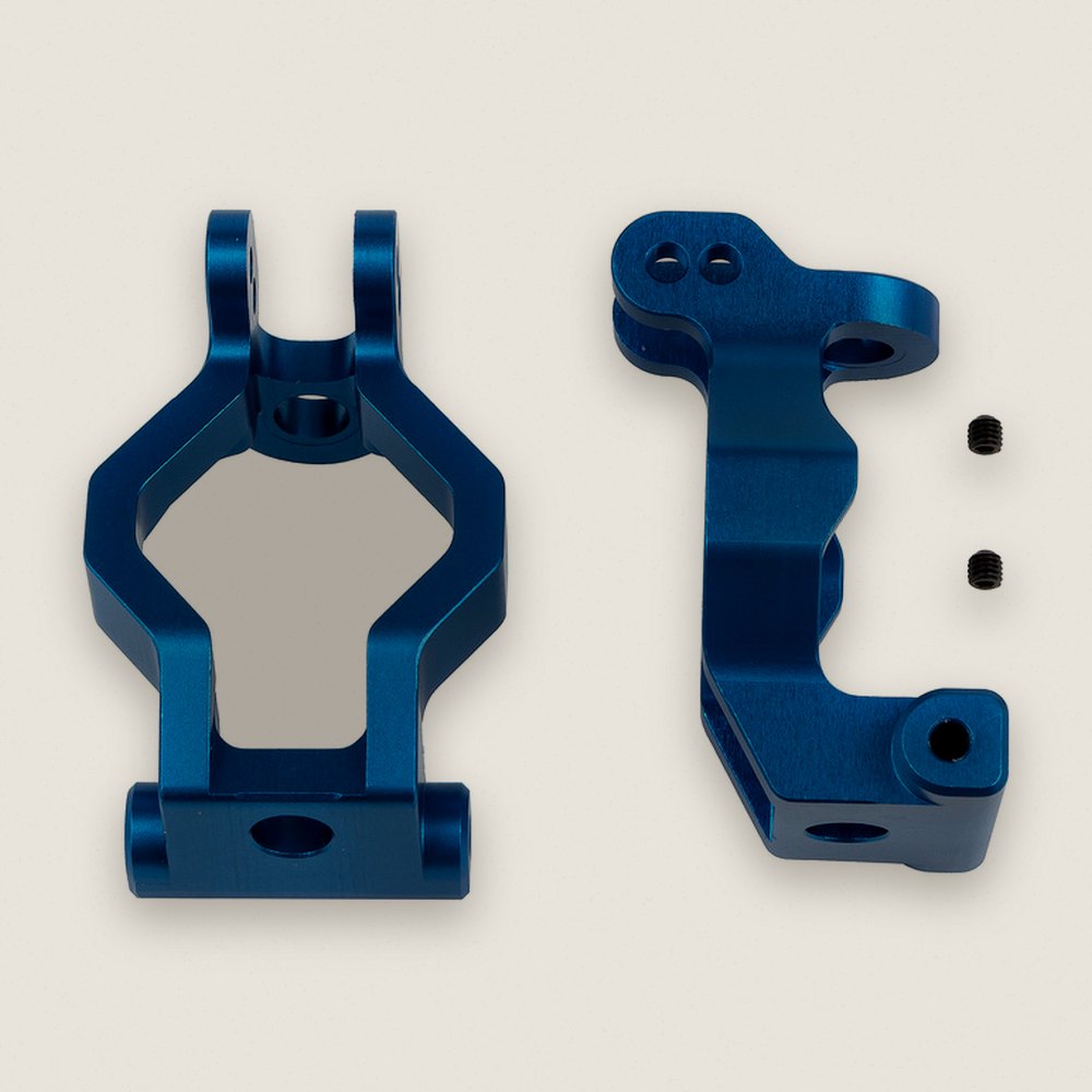 Caster Blocks, Blue Aluminum for SR7 FT - Associated