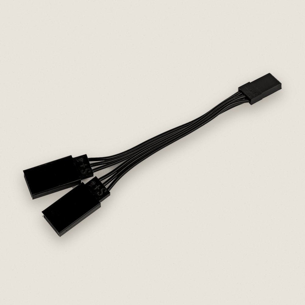 Y-Connector, 95mm, Black - Associated
