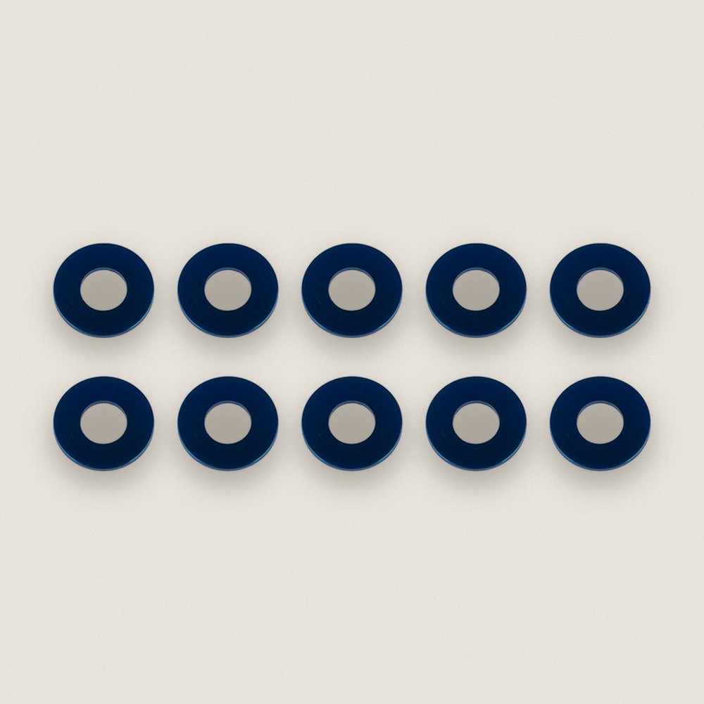 Washers, 7.8x3.5x0.5mm Blue Aluminum - Associated