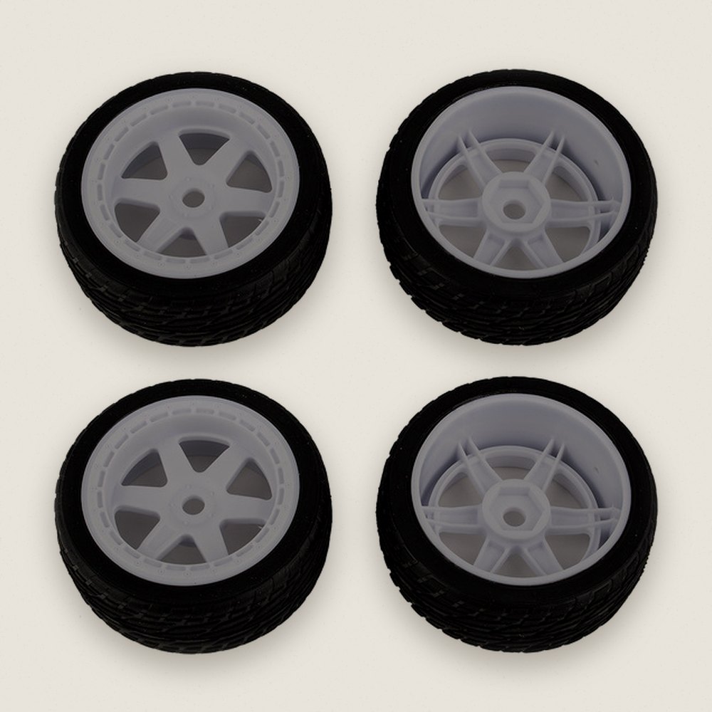 Wheels and Tires, Rubber, for Hoonitruck - Associated