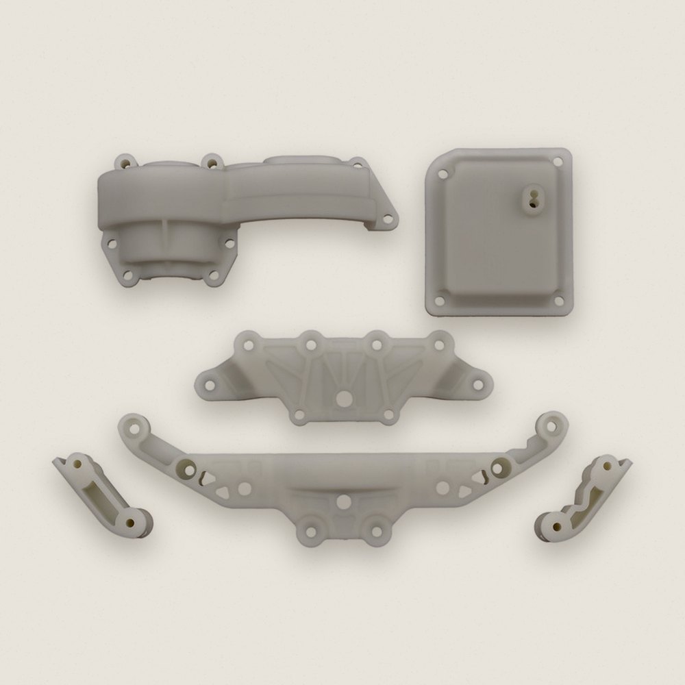 Top Plates, Gearbox and Receiver Box Top, Natural, for RC10 4x4 Rally - Associated