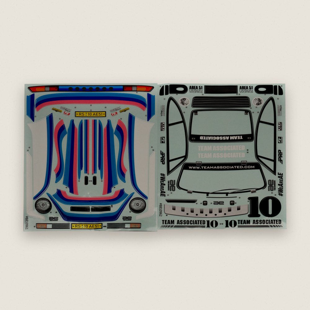 Body Decal Set for RC10 4x4 Rally - Associated