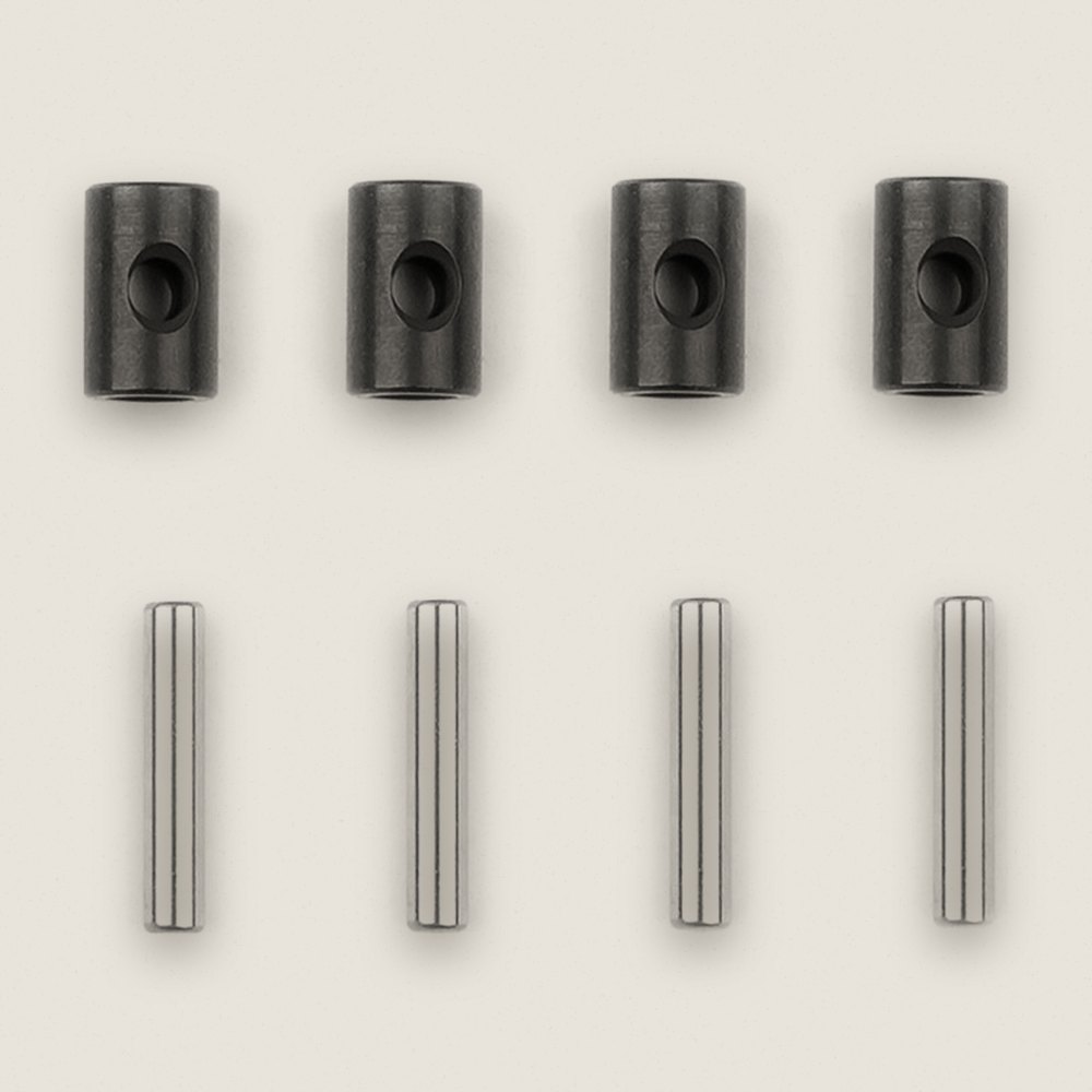 Cross Pins and Coupler Tubes, DCV, for RC10TC8 - Associated