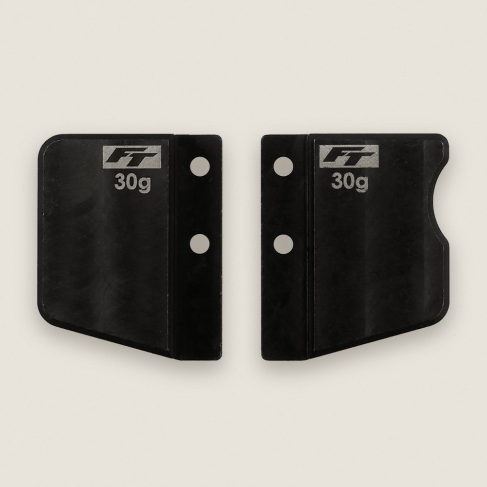 Steel Front and Rear Short Battery Weight Set, FT, 60g for RC10TC8 - Associated