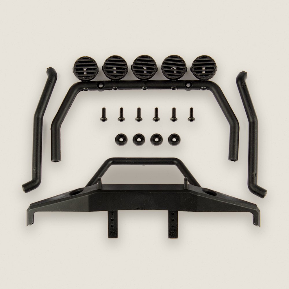 Roll Bar and Bumper Set, Black, for CR12 - Associated