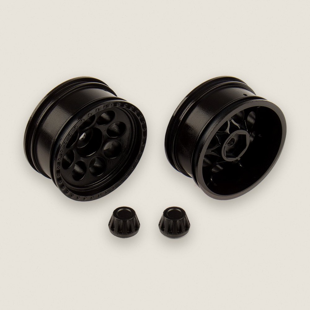 Black Tioga Wheels for CR12 - Associated