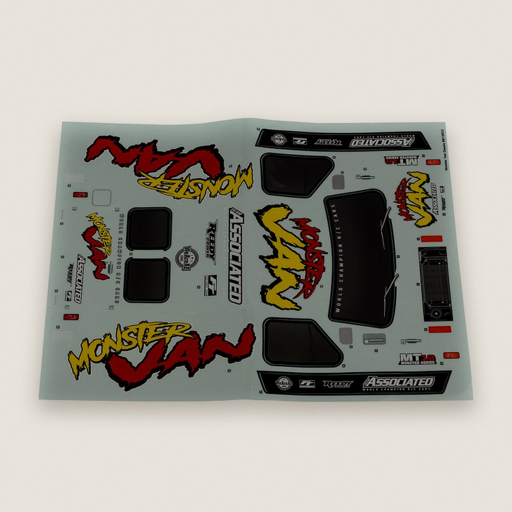 Monster Van Decal Sheet for MT12 - Associated