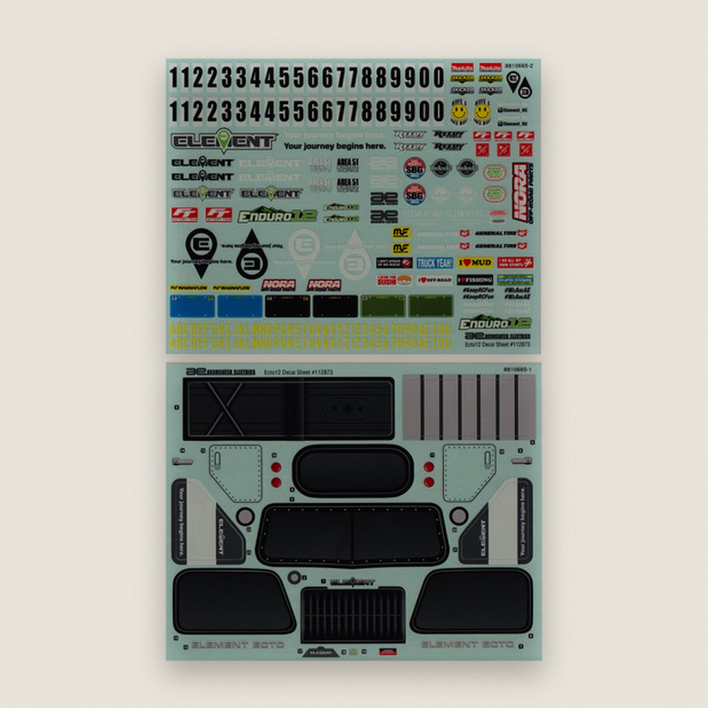 Ecto Decal Sheet for Enduro 12 - Associated