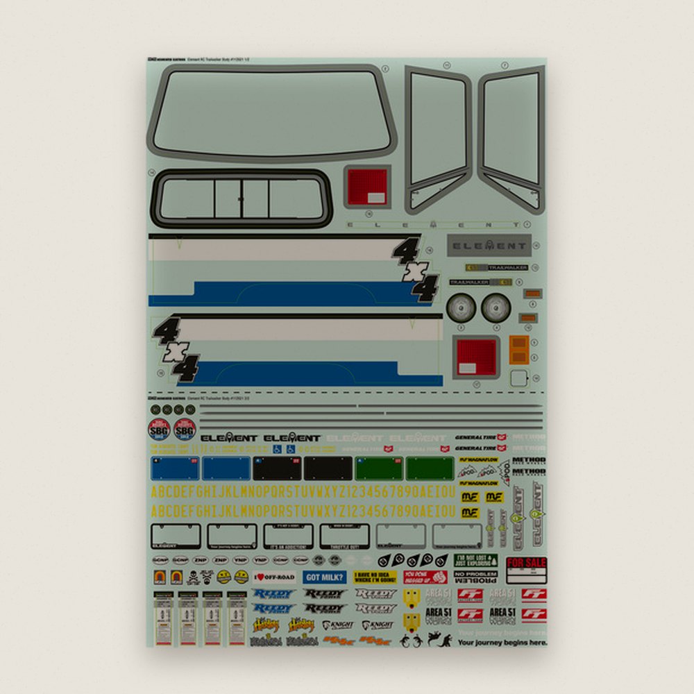 Decals for Trailwalker Body - Associated