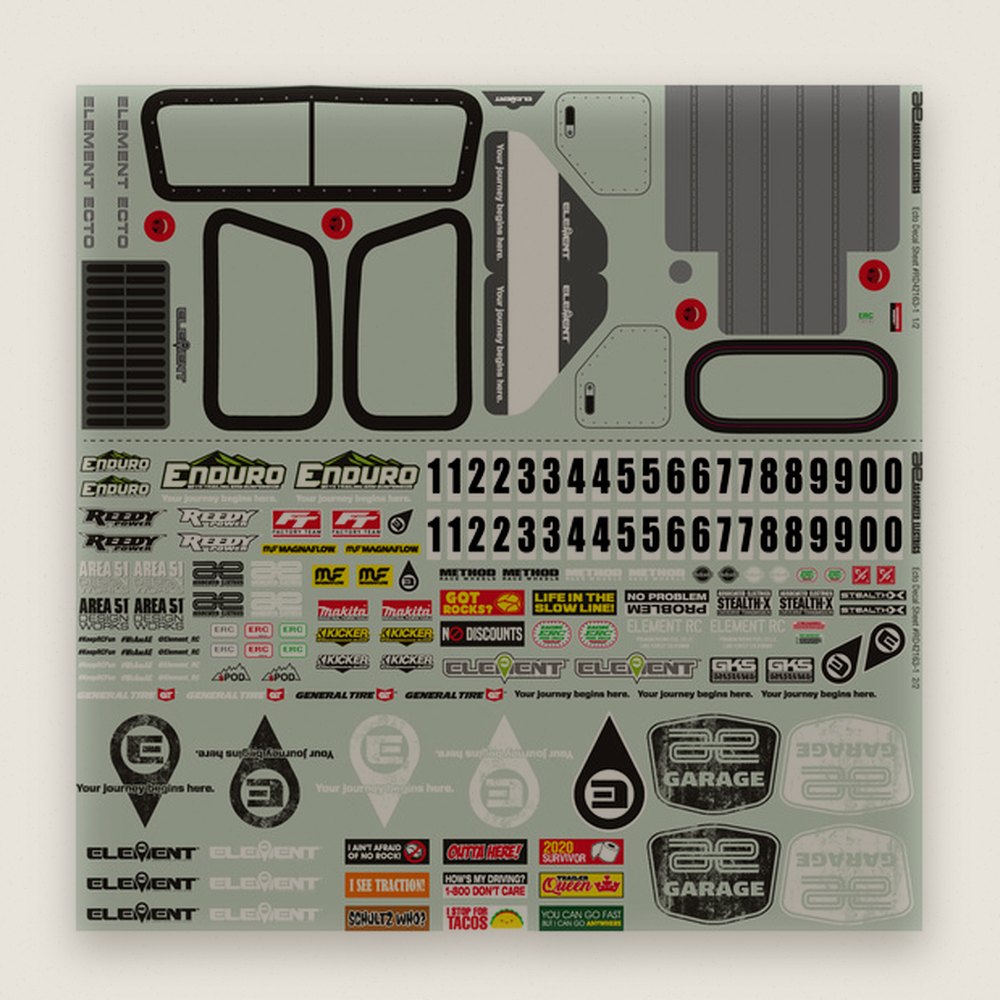 Decal Sheet for Enduro Ecto - Associated