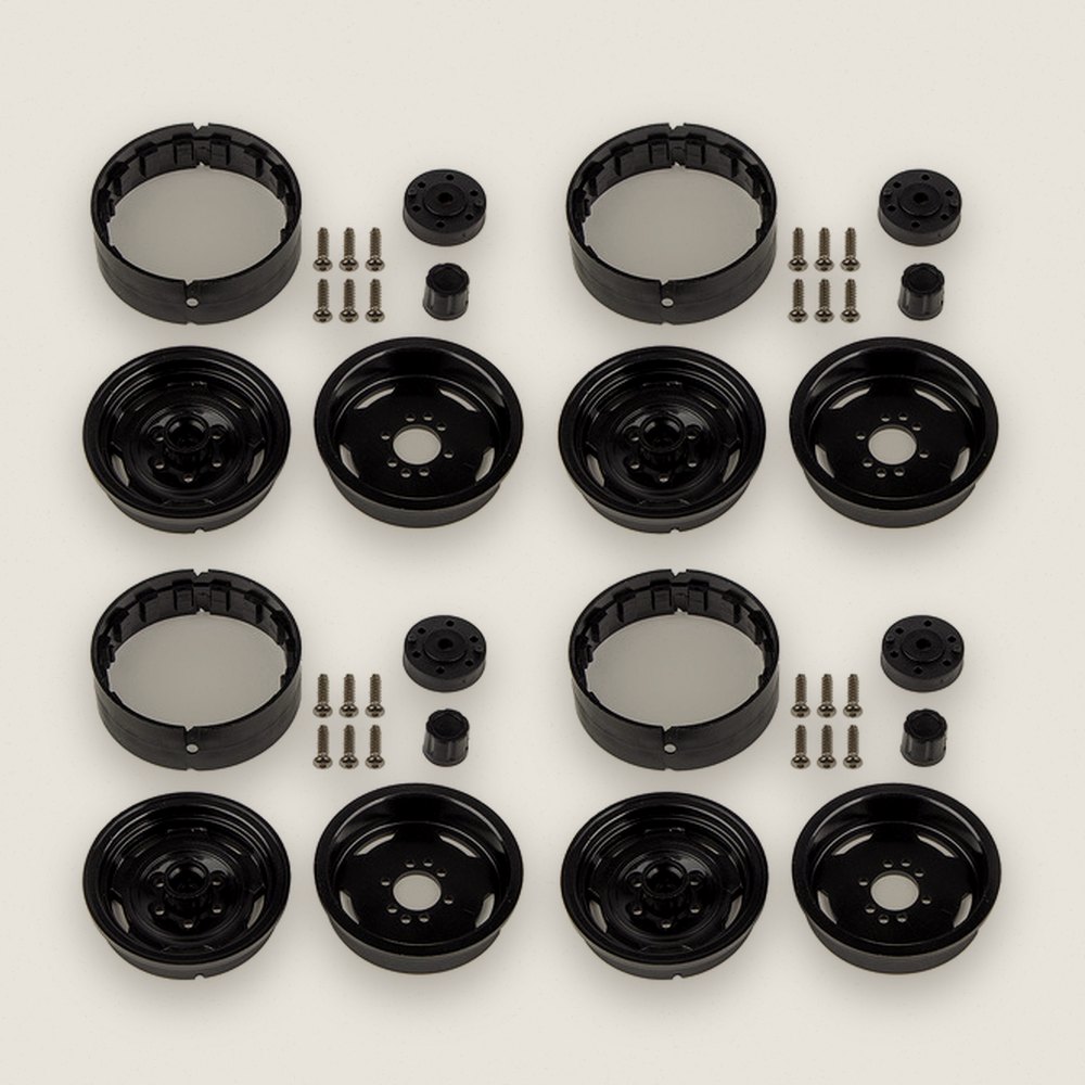 Enduro Steelie Wheels, 1.9 Black - Associated
