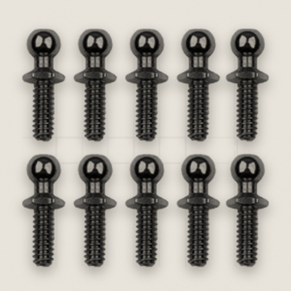 Ballstud Set, RC10 .30 Silver - Associated