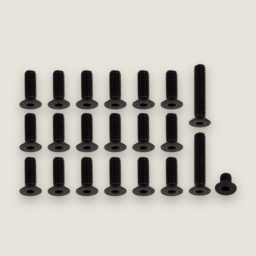 Screw Set, RC10CC 8-32 Black - Associated
