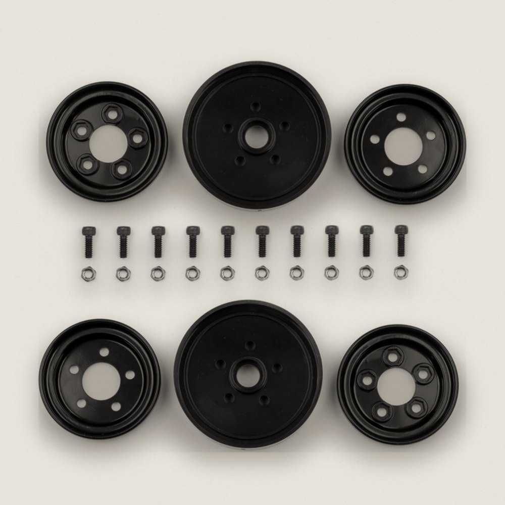 Black Front Wheels, Jay Halsey for RC10 - Associated