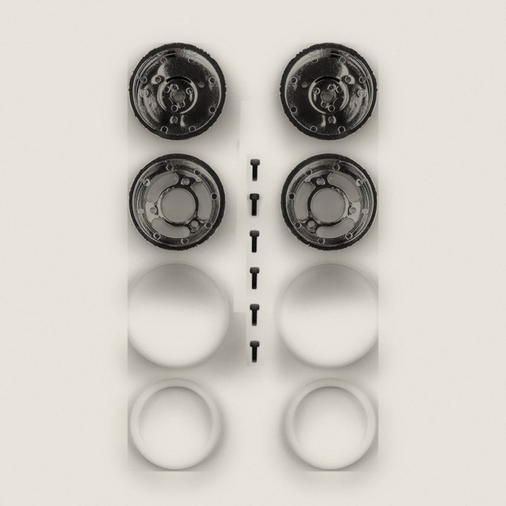 Chrome Rear Wheels, Jay Halsey for RC10 - Associated