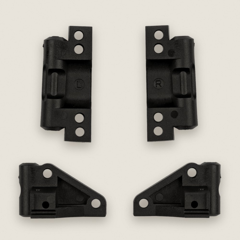 Front and Rear Arm Mounts, Black for RC10 - Associated