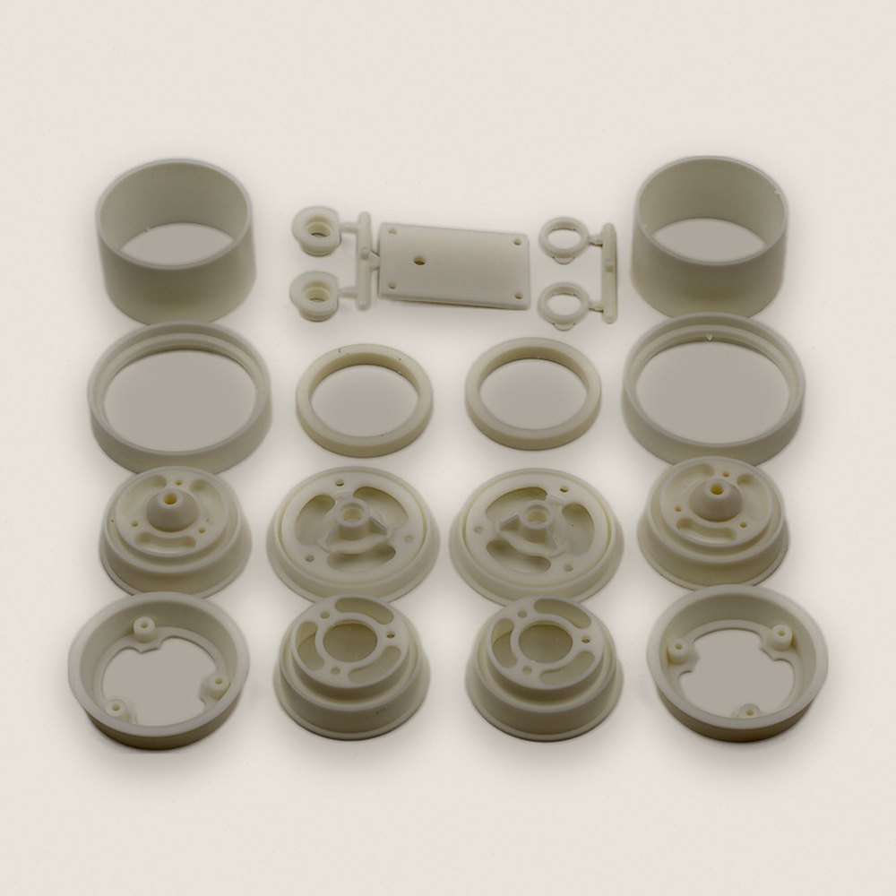 Wheels, Front and Rear, White for RC10 - Associated