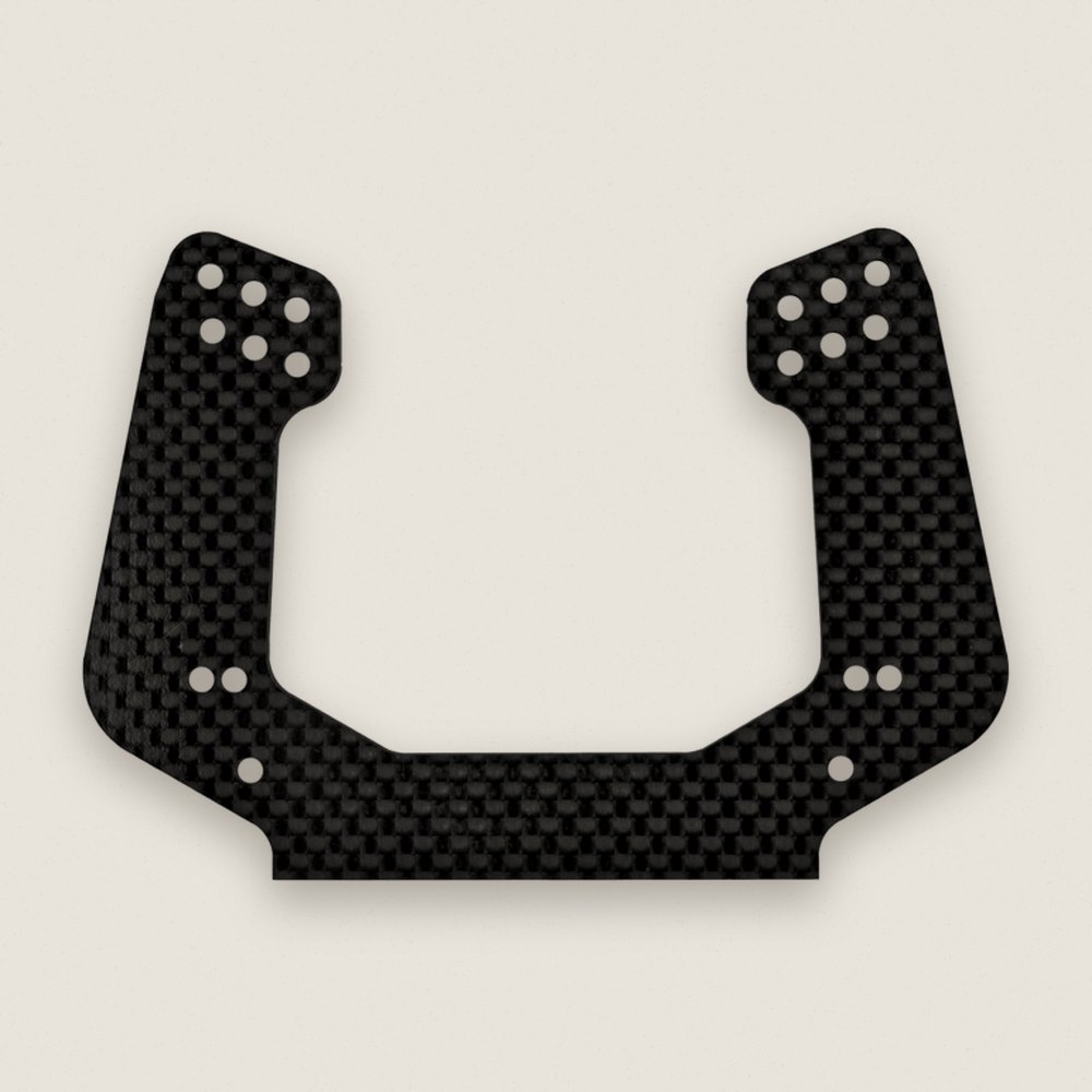 Front Carbon Fiber Shock Tower, 3mm, Factory Team for RC10 - Associated