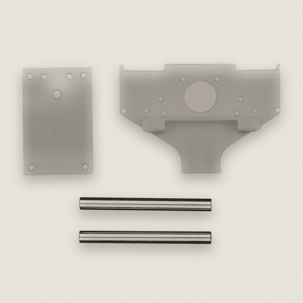 Rear Bulkhead with Wing Tubes and Transmission for RC10 89 Stealth Car - Associated
