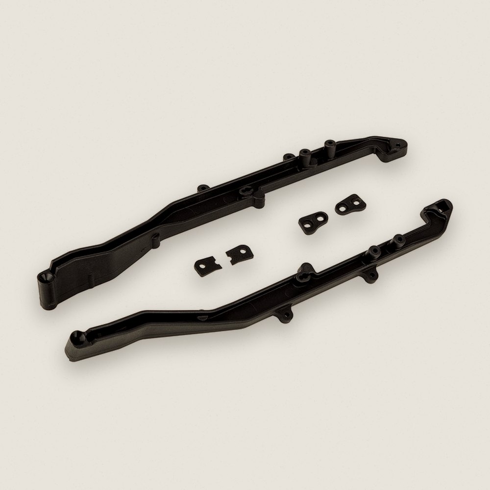 Side Rails and Tower Wedges, Carbon, Factory Team for RC10SC6.4 - Associated