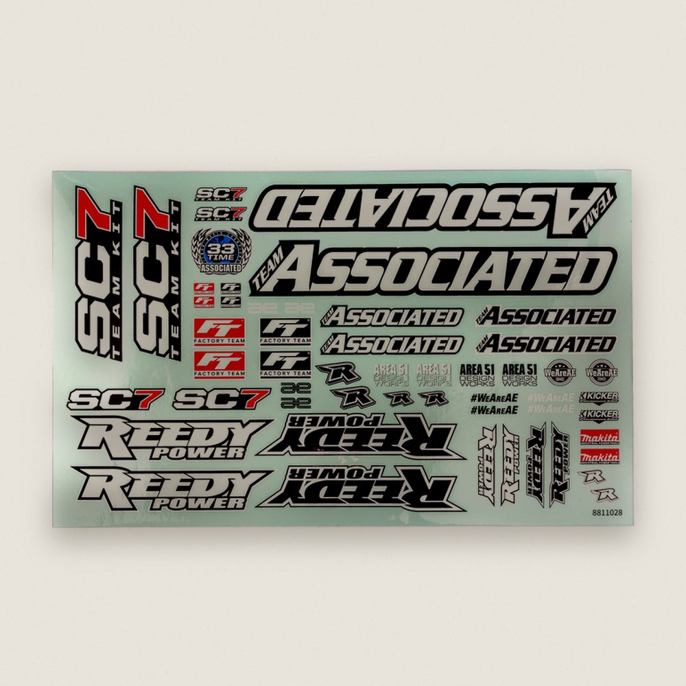 Decal Sheet for RC10SC7 - Associated