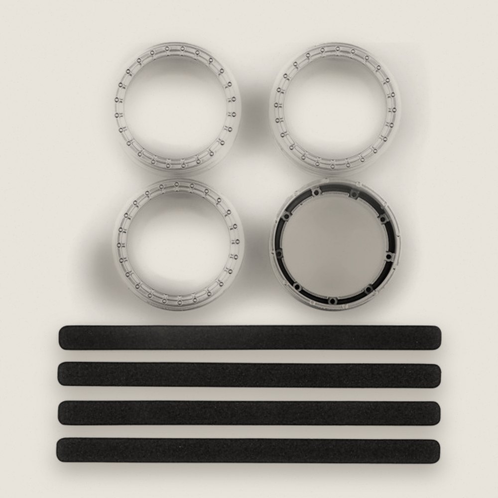 FT Adjustable Wheel Rims, White for DC10 - Associated