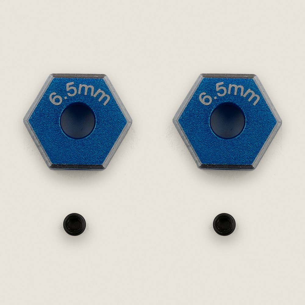 FT Aluminum Wheel Hexes, 6.5mm for DC10 - Associated