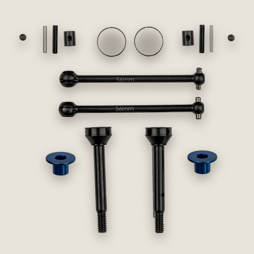 Rear CVA Set, 56mm for RC10 - Associated