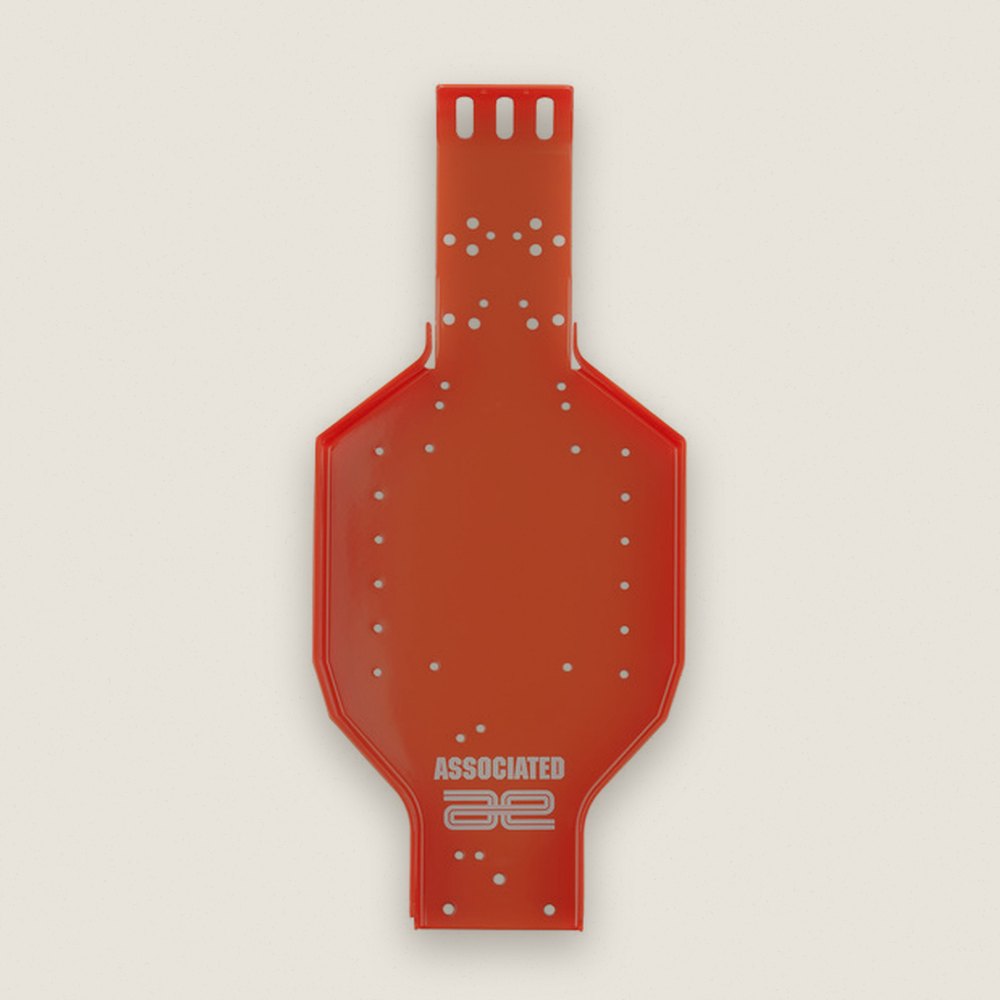 Chassis, Neon Red for RC10T - Associated