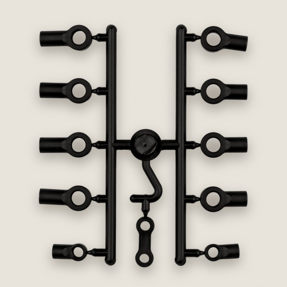 Shock Rod End Set, Black for RC10 - Associated