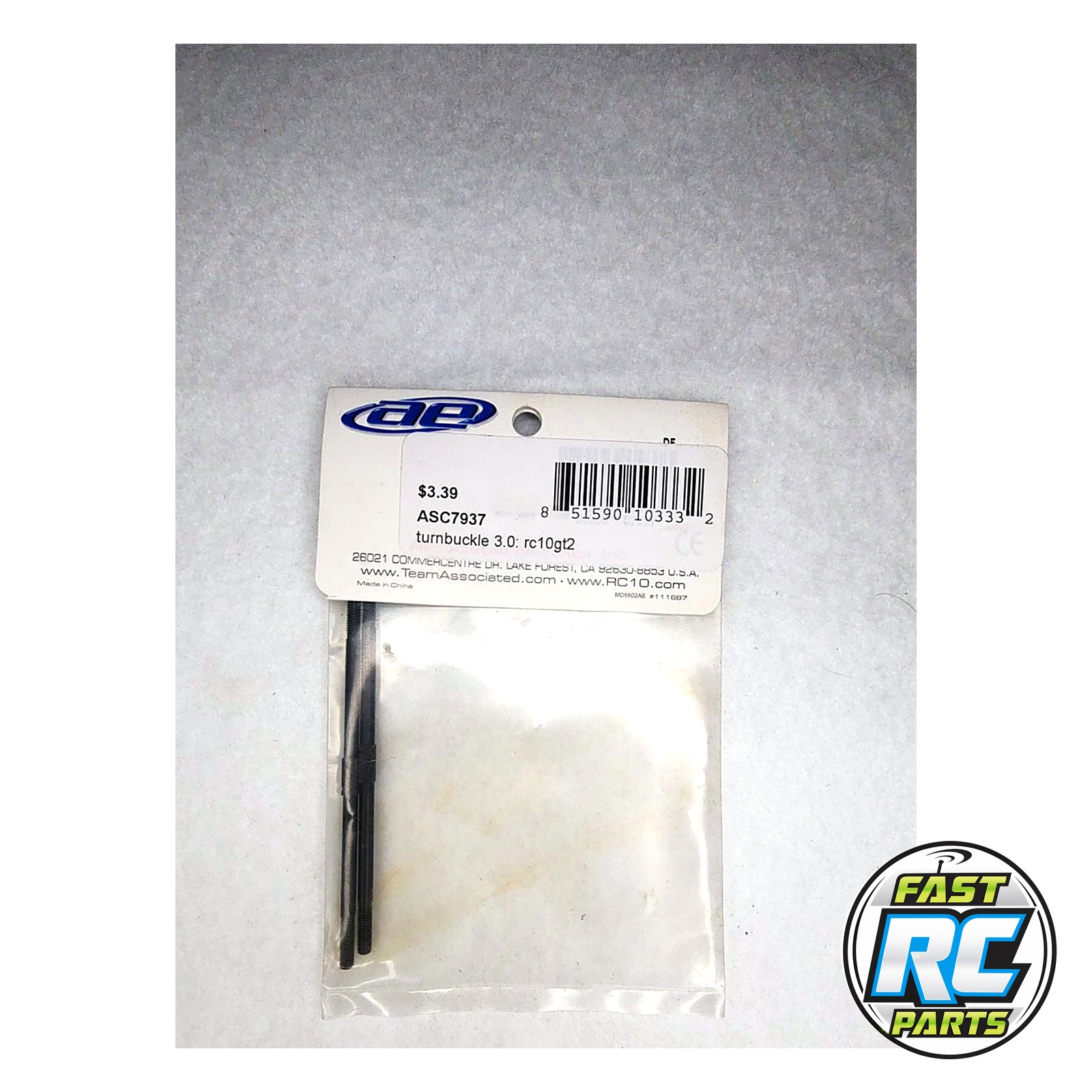Turnbuckle, 3.0 Inch for GT2 - Associated