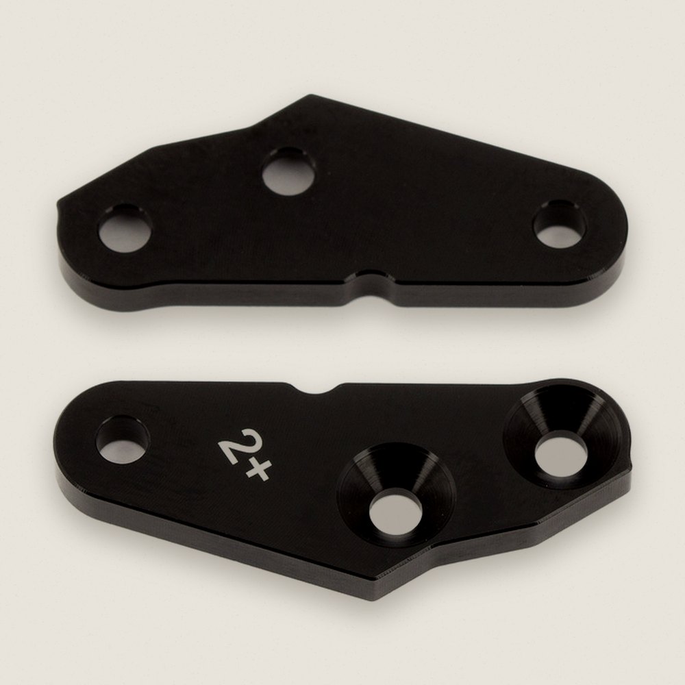 Front Steering Block Arms, Aluminum, +2 Deg for RC8B3 - Associated