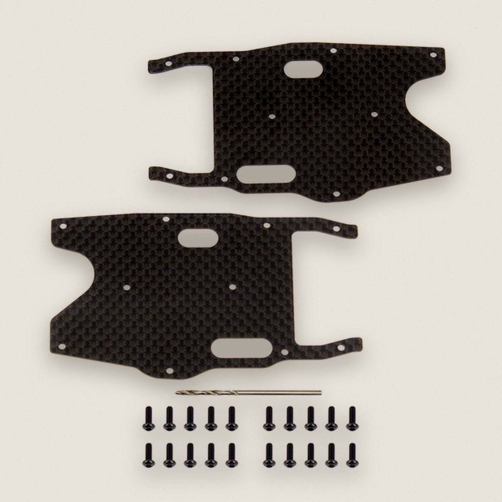 Graphite Arm Stiffeners, Rear, FT, for RC8B3.1 - Associated