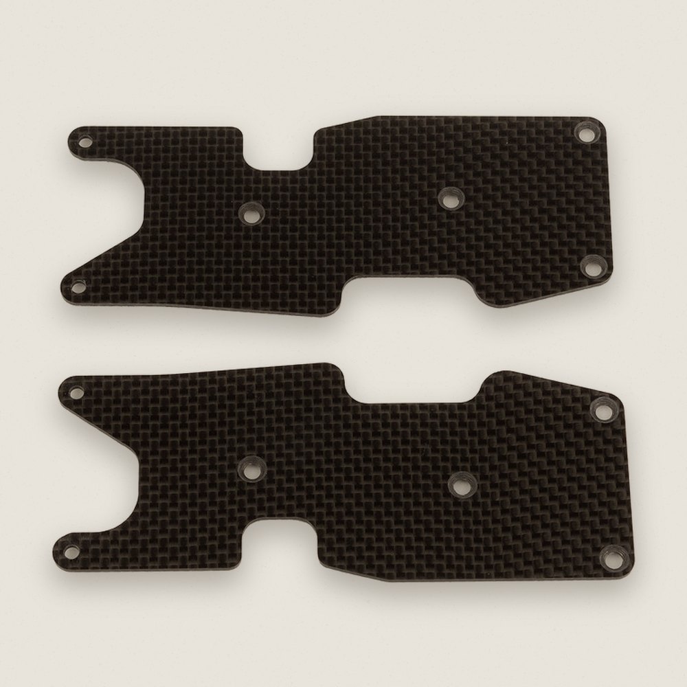 Rear Suspension Arm Inserts, 1.2mm, Carbon Fiber, for RC8T3.2 - Associated