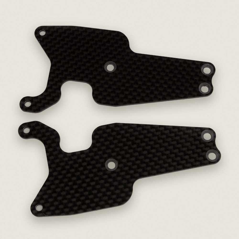 Front Lower Suspension Arm Inserts, 1.2mm, Carbon Fiber, for RC8T3.2 - Associated