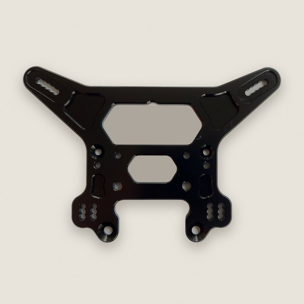 Rear Shock Tower, Black Aluminum, for RC8T3.2 - Associated