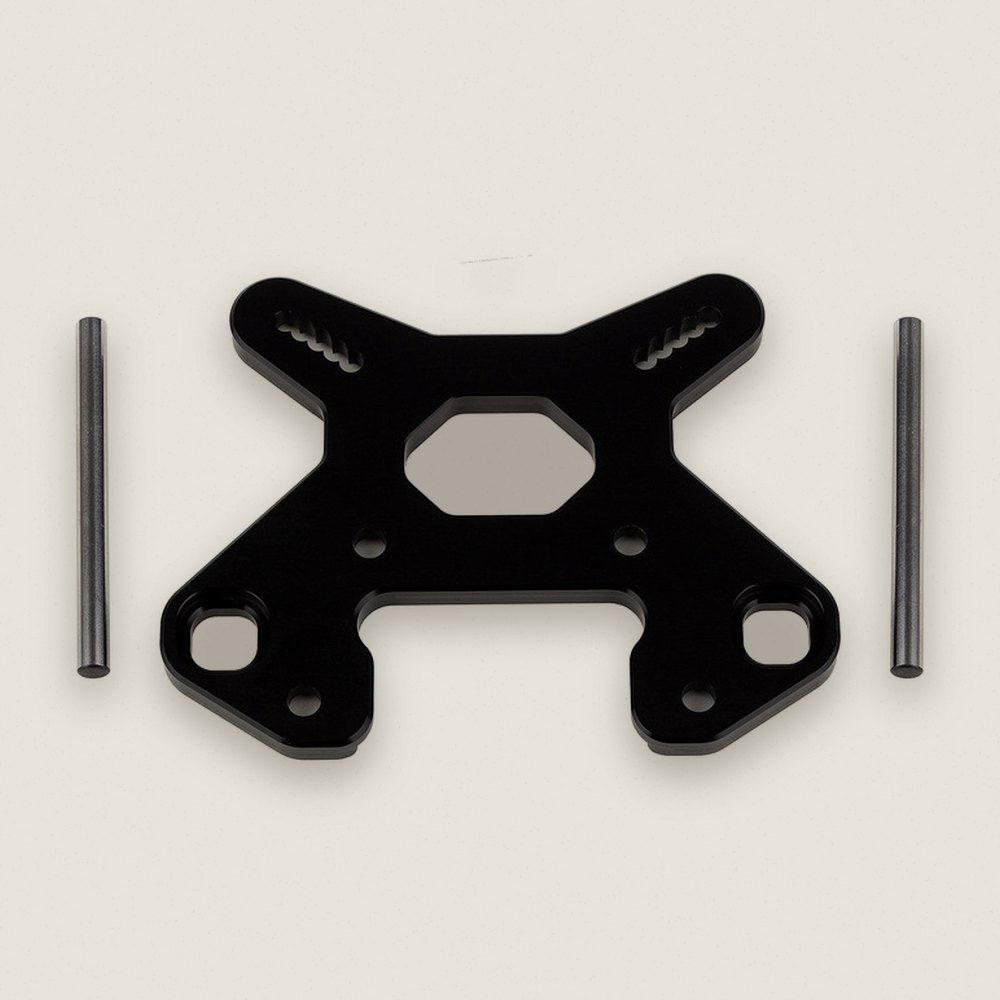 Front Shock Tower, V2, Black Aluminum, for Rc8B4 - Associated