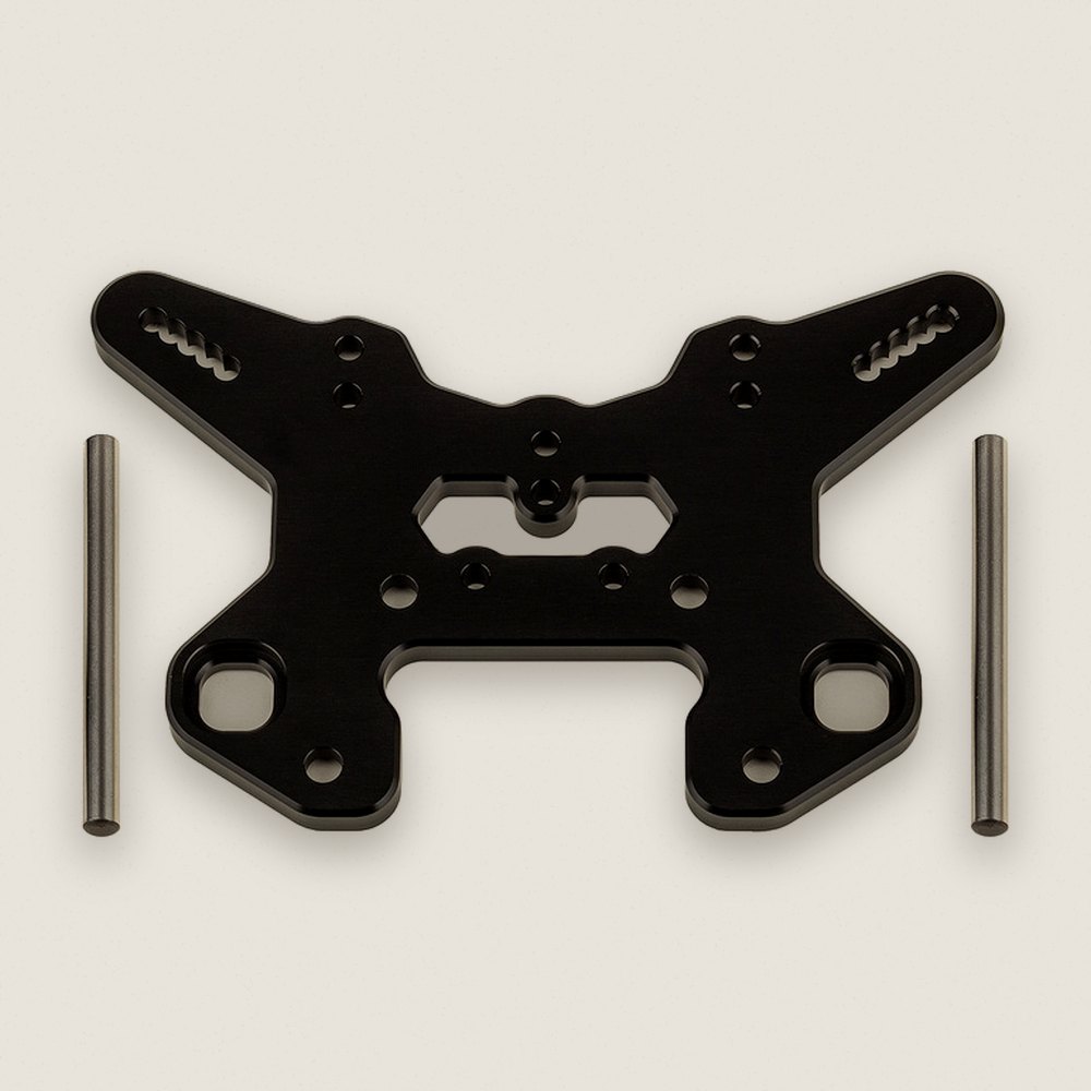 Front Shock Tower V2, Black Aluminum for Rc8t4 - Associated
