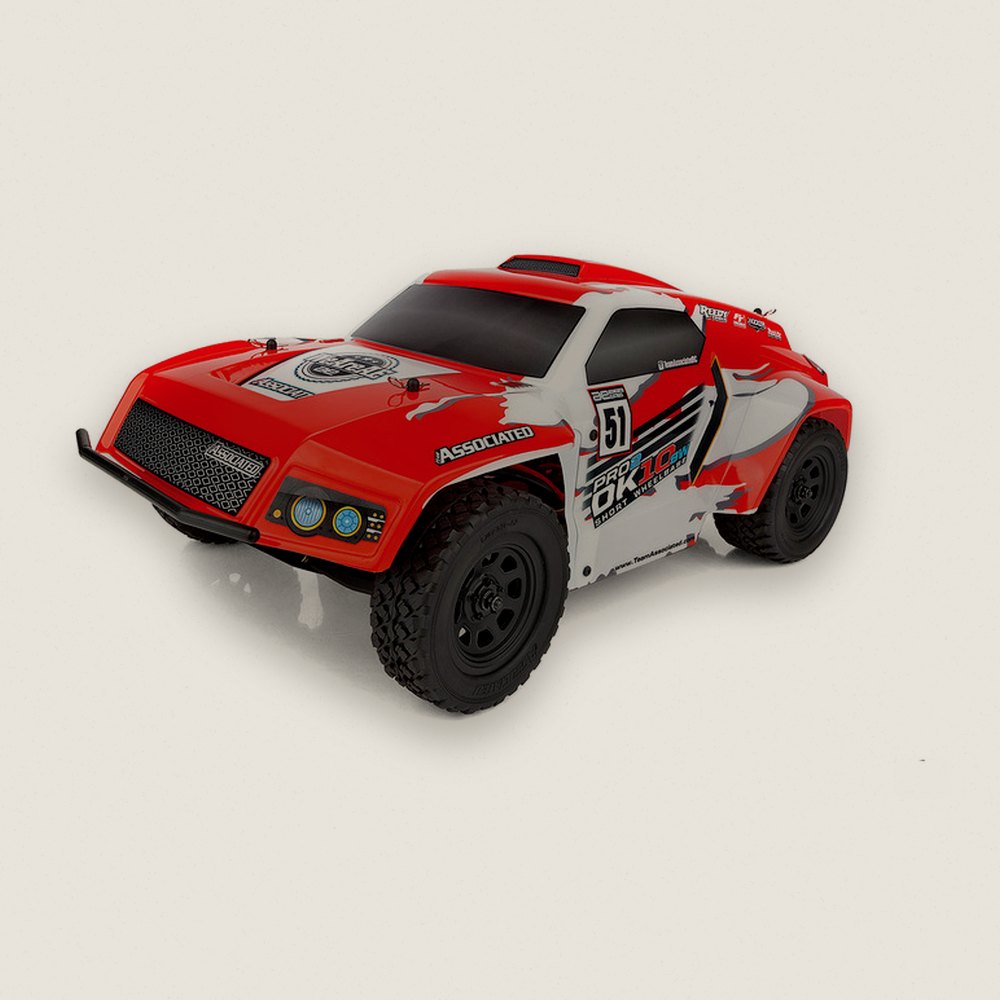 Electric Off-Road Buggy, Pro2 Dk10sw Dakar, Ready-to-Run, Red/White - Associated