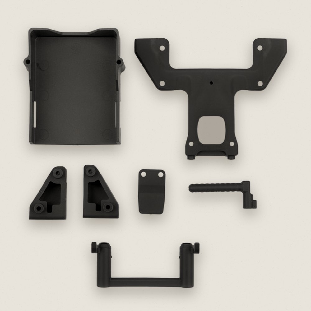 Battery Mount Set, Gray, for RB10 Retro - Associated