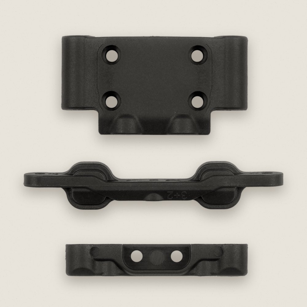 Arm Mounts and Bulkhead, Gray, for RB10 Retro - Associated