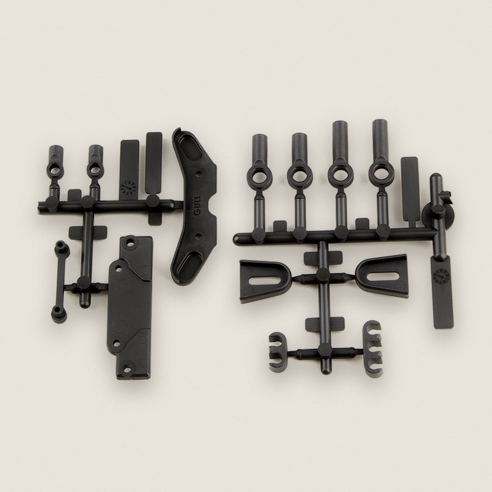 Tower Covers, Wire Clips and Rod Ends for RC10B6.3 - Associated