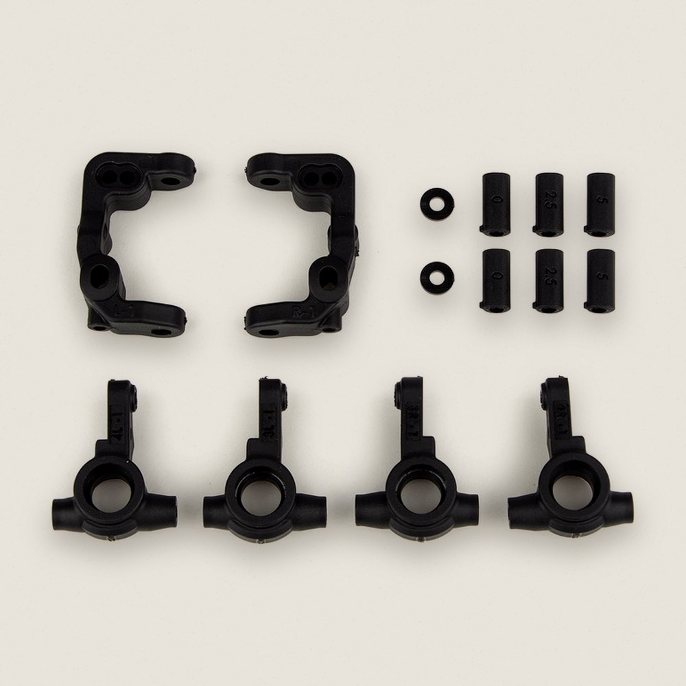 Scrub Caster and Steering Blocks, -1mm for RC10B6.4 - Associated