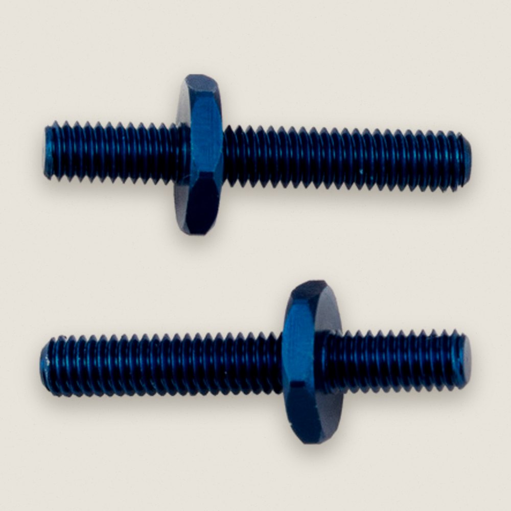 Aluminum Battery Strap Shoulder Screw, Blue, Factory Team for RC10B6.3 - Associated