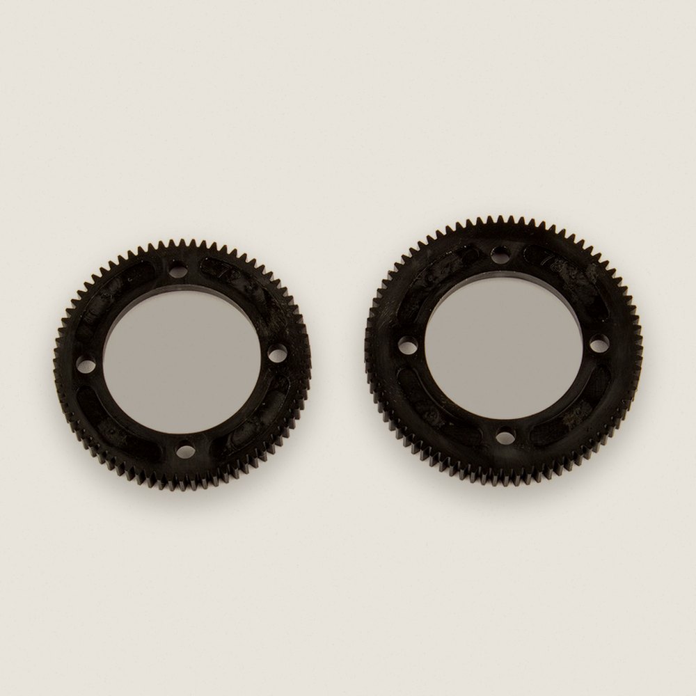 Center Diff Spur Gears, 72T/48P and 78T/48P for RC10B74 - Associated