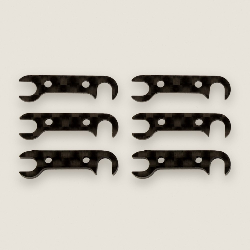 Graphite Rear Hub Link Shim Set, FT for RC10B74 - Associated